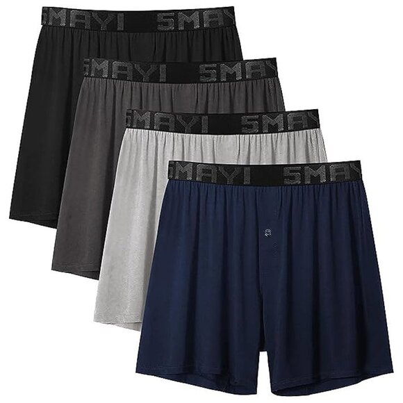 Men's Underwear Boxer Soft Cotton I: Grey Hhigh Quality All Cotton